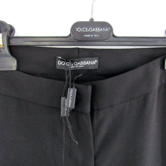NEW Dolce & Gabbana Black Over Shoe or Boot Wool Pants Sz 4 38 Extra Long - Picture 2 of 12
